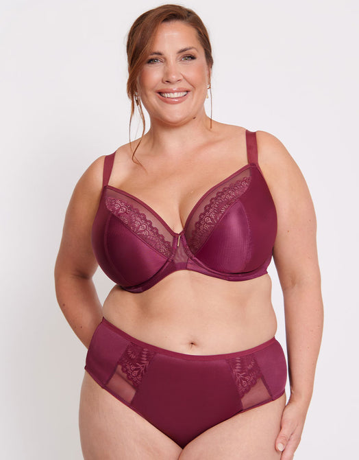 Adella Hera Full Plunge Bra Oxblood